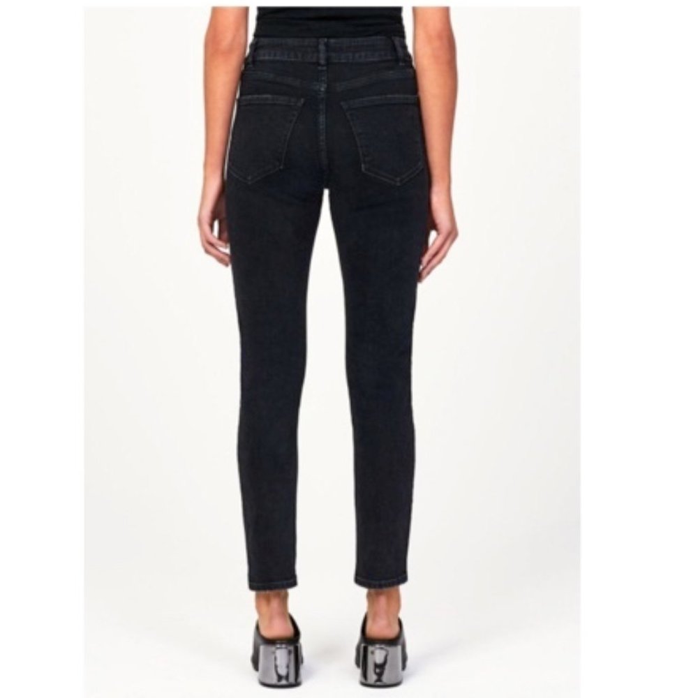 DL1961 Bella Embellished Vintage Slim Jeans in Savannah Studded Cross X Black - Picture 2 of 14